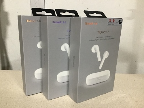 Lot of (3) Ticwatch TicPods 2 True Wireless Earbuds  - Lot 634