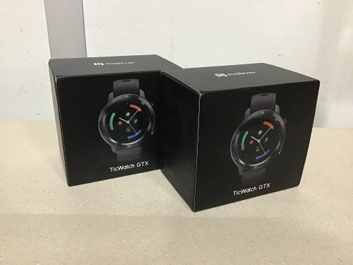 Lot of (2) TicWatch GTX Smart Watch - Lot 566