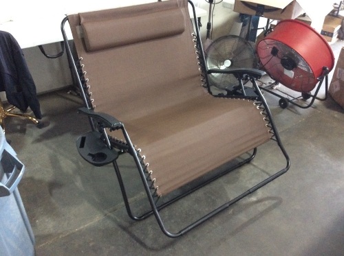 2-Person Double Wide Zero Gravity Chair Lounger w/ Cup Holders, Headrest  - Lot 676