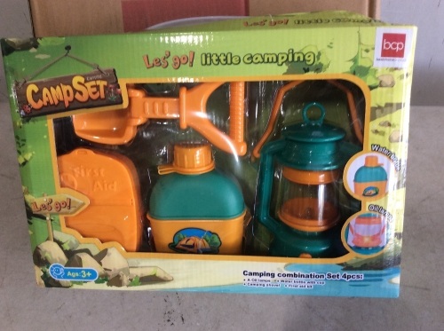Kids Outdoor Adventure Kit Camping Gear w/ Light, Shovel, Water Bottle, First Aid Kit  - Lot 152