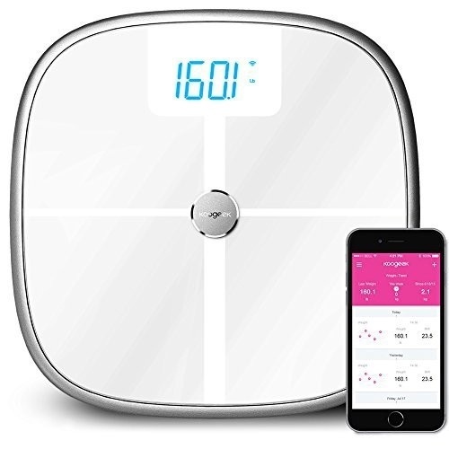Koogeek Bluetooth Wifi Smart Scale, 8 Body Statistics Measurement, 16 Users Recognition - Lot 949