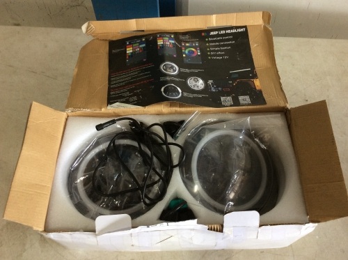 RGB Jeep LED Headlights - Lot 1187
