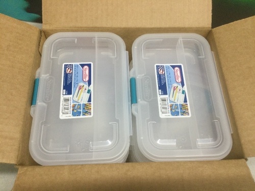 Case of (12) Sterilite Small Divided Storage Boxes - Lot 834