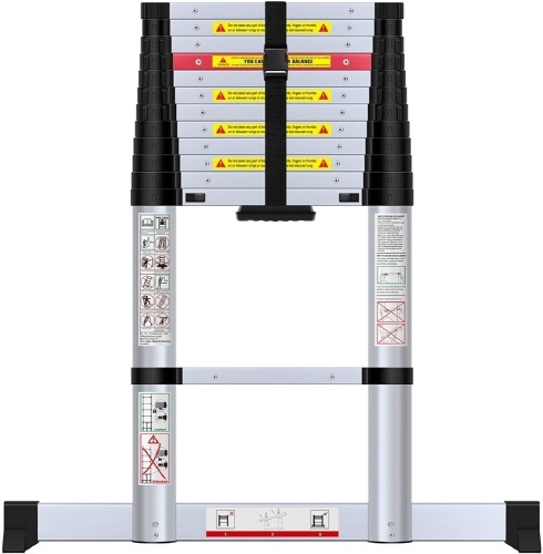 WolfWise 12.5FT Aluminum Telescoping Ladder  - Lot 383