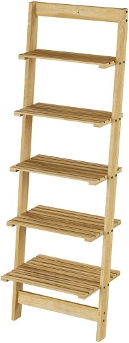 Home Décor 5-Tier Decorative Leaning Ladder Book Shelf  - Lot 808