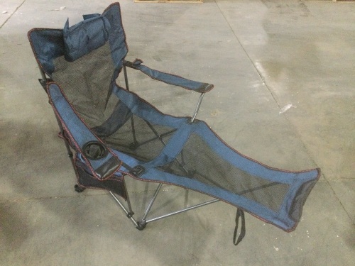 Camp Solutions Camping Recliner Chair with Foot Rest  - Lot 829