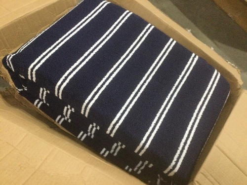 Blue/White Striped Rug - Lot 864