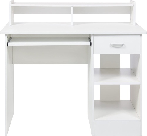 Home Computer Laptop Work Station Table w/Removable Shelf Divider, Open Back - Lot 1015