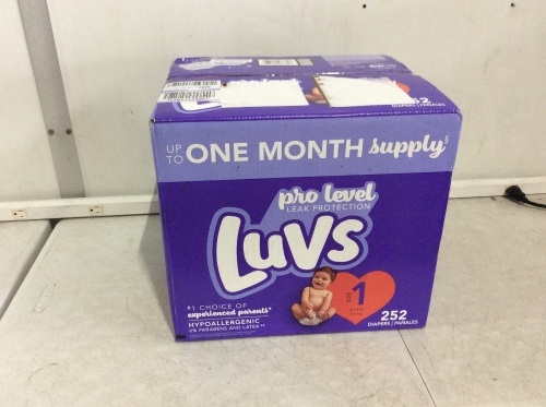 Luvs Ultra Leakguards Baby Diapers, Size 1, 252 ct - Lot 256