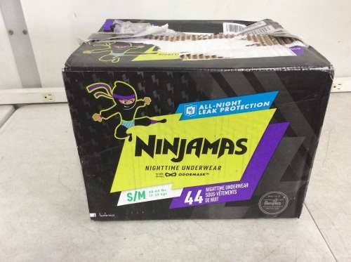 Pampers Ninjamas Nighttime Underwear, S/M, 44 ct - Lot 283