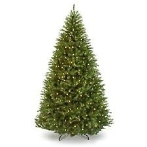 9' Artificial Hinged Christmas Tree with Lights - Lot 331