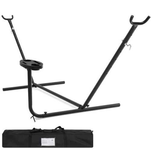 10ft Portable Steel Hammock Stand w/ Cup Holder Accessory Tray and Carrying Case  - Lot 775