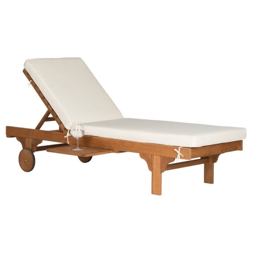 Safavieh Newport Chaise Lounge Chair With Side Table - Lot 24