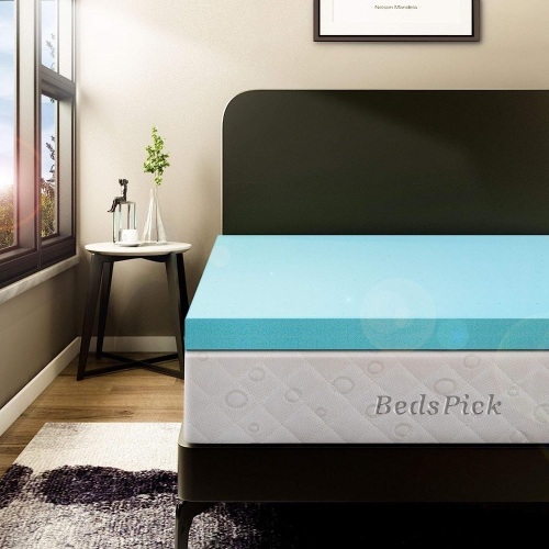 BedsPick Memory Foam Mattress Topper Twin XL 3 Inch Gel Infused Soft Foam Mattress Pad College Dorm Extra Long XL Single Bed Toppers - Lot 72