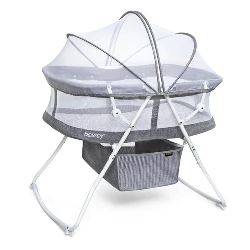 Besrey 3-in-1 Portable Baby Bassinet Cradle Easy Folding 36.6l × 26w × 39h - Lot 206A