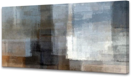 Muolunna A62275 Canvas Prints Abstract Wall Art Print Paintings Grey and Brown Home Decor Stretched and Framed Ready to hang for Living Room Bedroom and Office Home Kitchen Artwork 30x60inch - Lot 224
