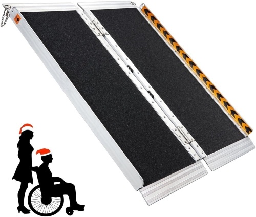 Wheelchair Ramps 4FT, gardhom 800Lbs Extra Wide 31.3” Aluminum Portable Folding Handicap Ramp 4' for Home Threshold Doorways Steps Curb Entry Stairs 6inch Rise - Lot 232