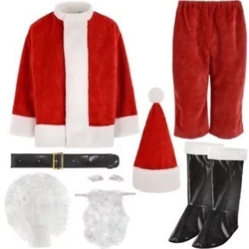 Adult Plush Santa Suit, 10pc size XXXL - Lot 720