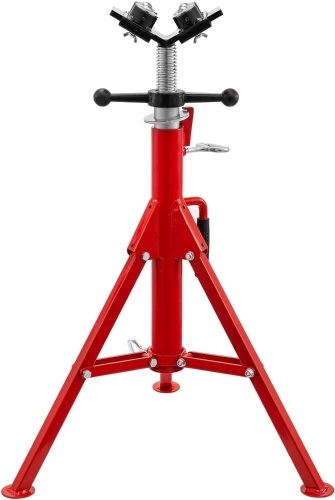 VEVOR Pipe Jack Stand with 4-Ball Transfer V-Head and Folding Legs 2500LB Welding Pipe Stand Adjustable Height 28-52IN 1107A-type Pipe Jacks for Welding - Lot 326