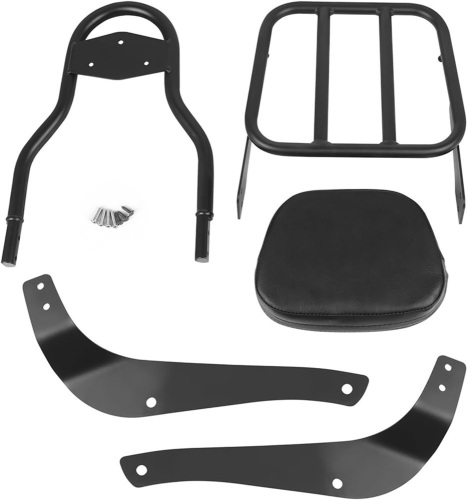 MIOEDI Motorcycle Backrest Sissy Bar with Luggage Rack Compatibile with Volusia Vl800 Vl400 2001-2011 Boulevard C50 M50 2005-2011 - Lot 389