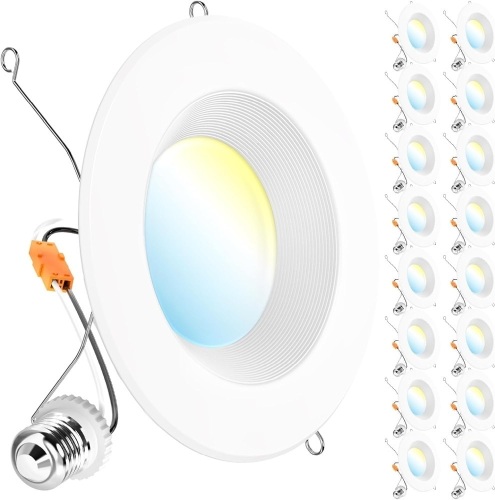 Sunco 16 Pack Retrofit LED Recessed Lighting 6 Inch, Selectable  - Lot 249