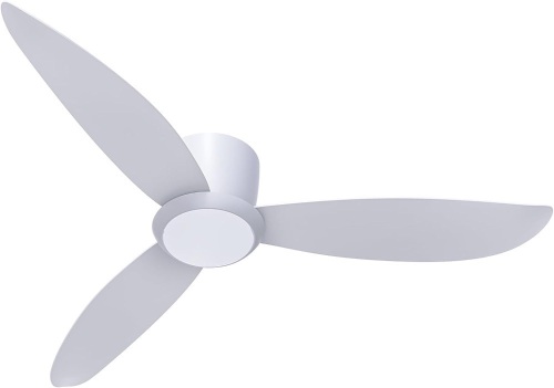 Low Profile Ceiling Fans,52”Flush Mount Ceiling Fans with Lights Remote Control with 3 Reversible Blades,22W 3CCT LED Lights 6 Speed DC Motor Ceiling Fan. - Lot 251