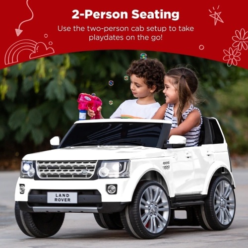 12V 2-Seater Licensed Land Rover Ride-On w/ Parent Remote Control 51.25"(L) x 34"(W) x 26"(H - Lot 297