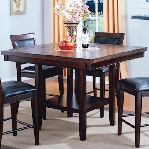 Counter Height Table with 20-Inch Lazy Susan - Lot 12