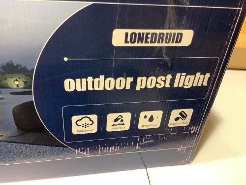 Lonedruid Outdoor Post Light 9.64"L X 17.71"H - Lot 780