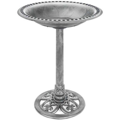 Vintage Outdoor Garden Bird Bath w/ Fleur-de-Lis Accents - Lot 4994