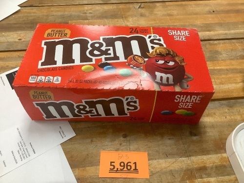 Peanut Butter M&Ms 24 count  - Lot 5961