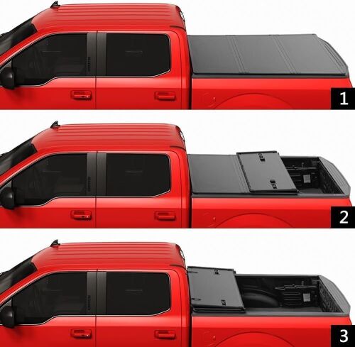 CARMOCAR Hard Tri-Fold Tonneau Cover 5FT Short Bed for Nissan Frontier 2005-2023 - Lot 41