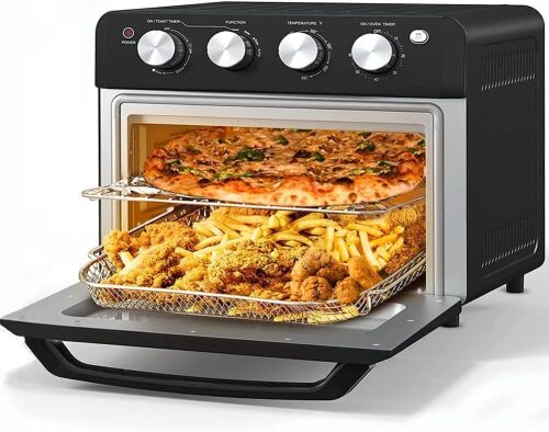 AUMATE 7-in-1 Air Fryer Toaster Oven with Timer, 19 Quart, 1550W Knob Control  - Lot 109