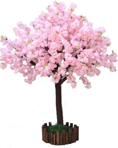 Artificial Cherry Blossom Tree with Base, 6'  - Lot 680