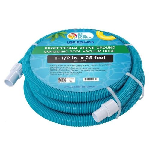 Above Ground Swimming Pool Vacuum Hose 1.5" x 25'  - Lot 684