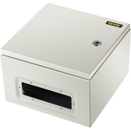 VEVOR NEMA 4X Steel Enclosure, 12 x 12 x 8'', IP66 Waterproof & Dustproof, Outdoor/Indoor Electrical Junction Box, with Mounting Plate - Lot 742