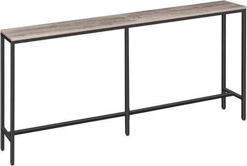 MAHANCRIS 70.9" Narrow Long Sofa Table, Greige  - Lot 235