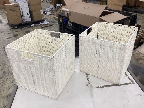 Lot of (2) Woven Storage Baskets - Lot 586