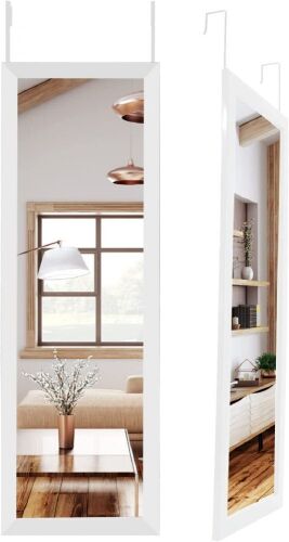 Mirrorize Full Length Over the Door Mirror, 14"X42"  - Lot 621