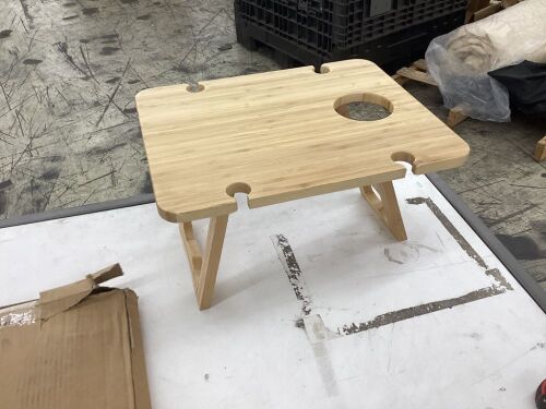 Portable Wine Holder Picnic Table - Lot 631