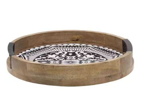 Mikasa Gourmet Basics Kensington Black 12 W x 3 H x 12 D Lazy Susan  - Lot 558