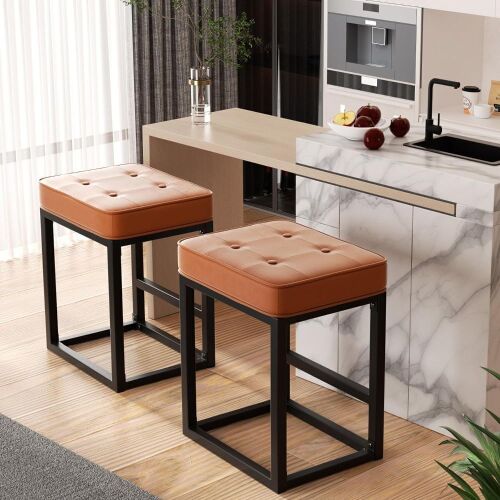 Nalupatio 24" Bar Stools, Brown, Set of 2  - Lot 568