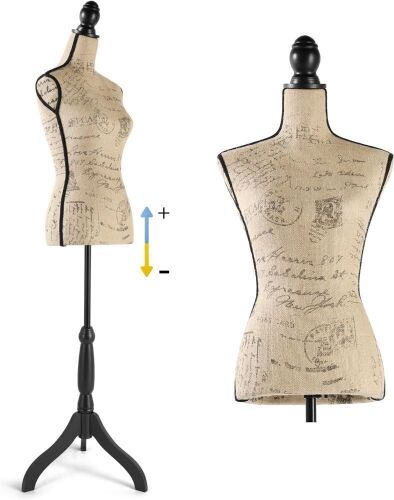 Mannequin Torso Dress Form with Wooden Tripod Base  - Lot 579