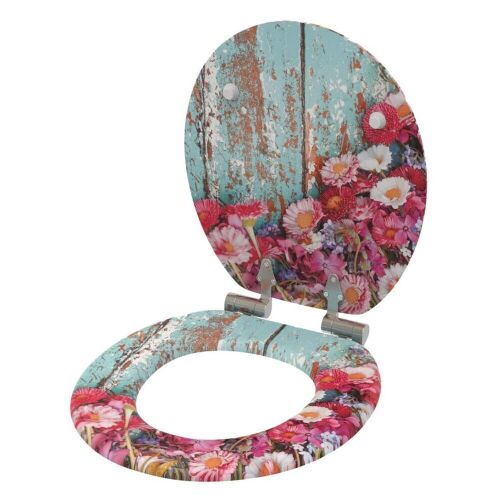 Sanilo Round Soft Close Molded Wooden Adjustable Toilet Seat, Spring Design - Lot 594