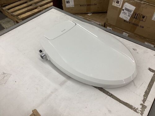 Brondell Swash Ecoseat Non-Electric Bidet Toilet Seat, White, Elongated fit - Lot 604