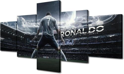 Cristiano Ronaldo Stadium Canvas Wall Art, 5 pc, 50"Wx24"H - Lot 560
