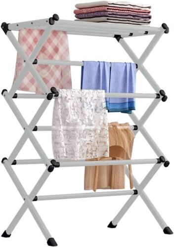 FKUO Indoor Folding Clothes Drying Rack - Lot 508