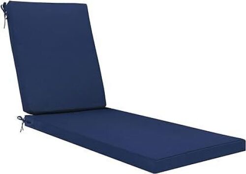 Patio Watcher Indoor/Outdoor Water-Resistant Chaise Lounge Cushion, 72 x 21 x 3 Inch, Blue  - Lot 519