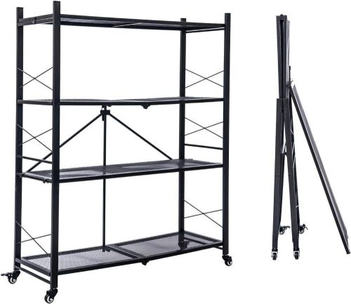 Grezone 4 Tier Foldable Storage Shelving Unit - Lot 509