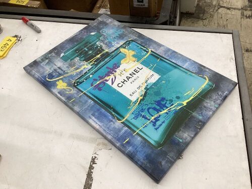 Chanel Perfume Canvas Wall Art 23.5" x 15.5"  - Lot 503